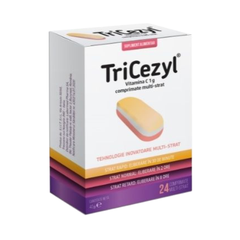 Tricezyl vitamina C, 1000 mg, 24 comprimate, Labormed
