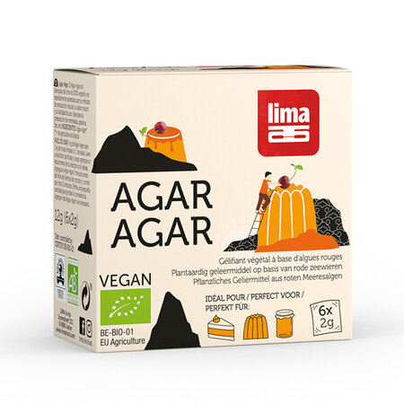 Agar agar pudra Bio, 6 x 2 g, Lima