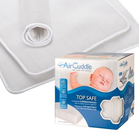 Protectie impermeabila antitranspiratie 3D pentru saltea Top Safe, 120x60 cm, AirCuddle 628755