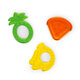 Set 3 Jucarii de Dentitie Texturate Juicy Chews, Pepene, Ananas, Banana, + 3 luni, Bright Starts 628974