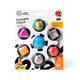 Jucarie senzoriala Curiosity Clutch Twist & Pop Rattle Teether, + 3 luni, Baby Einstein 628977