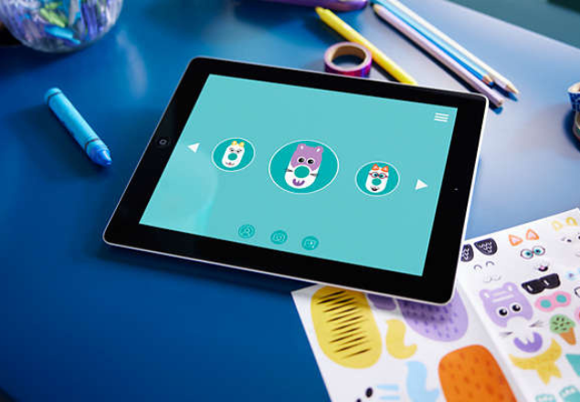 Periuta de dinti electrica pentru copii Sonicare For Kids, HX3601/01, Design a Pet Edition, Philips
