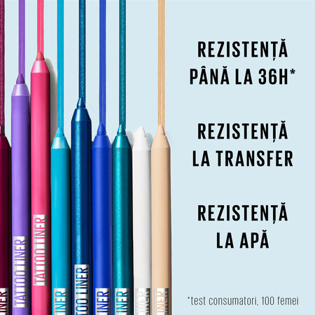 Creion de ochi Tattoo Liner, 817, Hunter Green, 1.3 g, Maybelline 629756