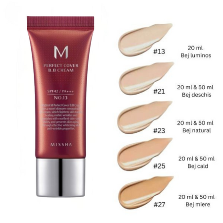 BB Cream M Perfect Cover SPF42/PA+++, 20 ml, nuanta 13, Missha 769862