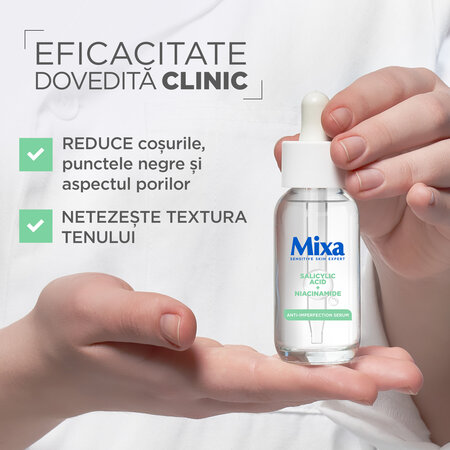 Serum anti imperfectiuni pentru tenul sensibil, 30 ml, Mixa 630188