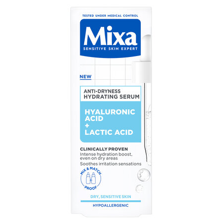 Serum anti uscaciune pentru tenul sensibil, 30 ml, Mixa 630231