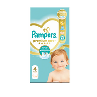 Scutece Premium Care, Nr. 4, 9-14 kg, 34 buc, Pampers