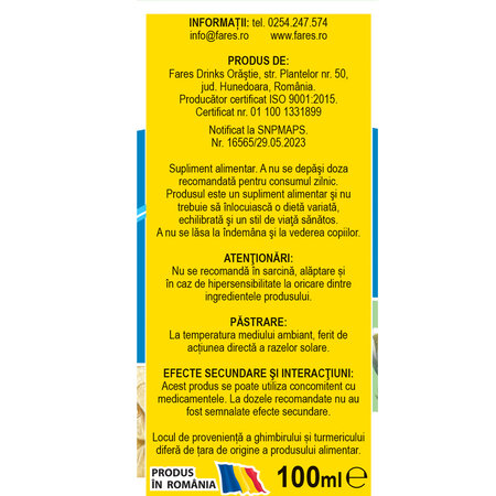 Sirop cu fructoza Alergoplant R36, 100 ml, Fares 723057