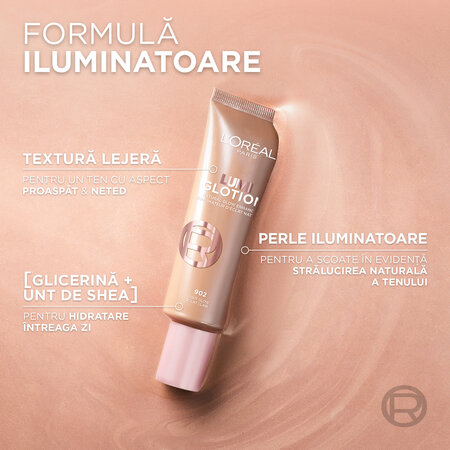 Lotiune iluminatoare Lumi Glotion, 40 ml, 902 Light Glow, Loreal Paris 630433