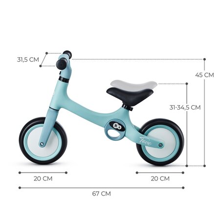 Bicicleta de echilibru Tove, Summer Mint, Kinderkraft 630564
