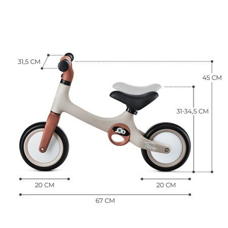 Bicicleta de echilibru Tove, Desert Beige, Kinderkraft 630594