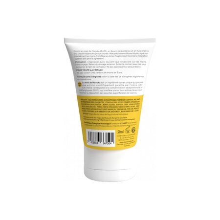 Crema reparatoare pentru ingrijirea mainilor Bio cu 5% miere de manuka IAA15+, 50 ml, Cicamanuka 631406