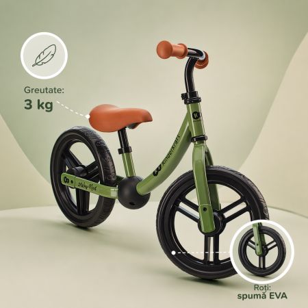 Bicicleta fara pedale 2Way Next, Green, 2 ani+, Kinderkraft 775912