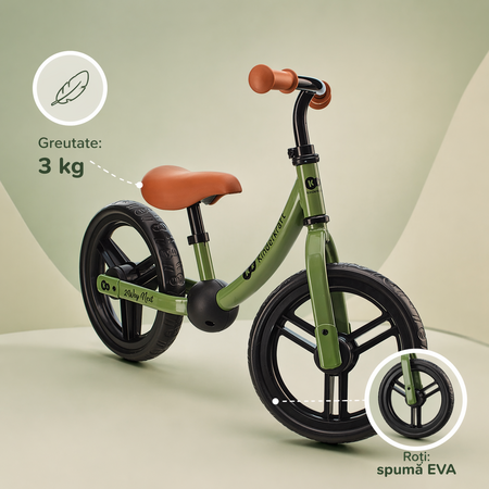 Bicicleta fara pedale 2Way Next, Green, 2 ani+, Kinderkraft 775912
