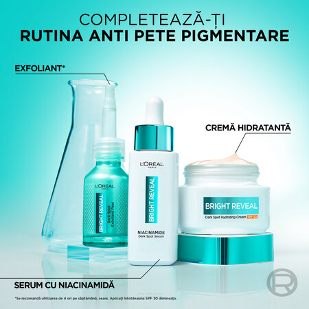 Crema hidratanta impotriva petelor pigmentare cu SPF 50+ Bright Reveal, 50 ml, Loreal Paris 630941