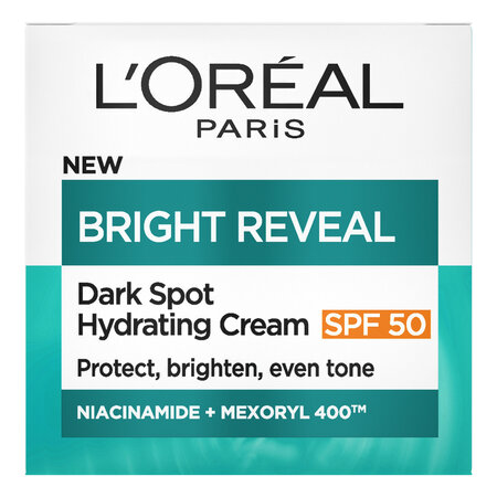 Crema hidratanta impotriva petelor pigmentare cu SPF 50+ Bright Reveal, 50 ml, Loreal Paris 630936