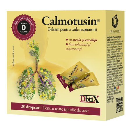 DACIA PLANT CALMOTUSIN CU STEVIA DBTIX DROPS 100 GR 120005