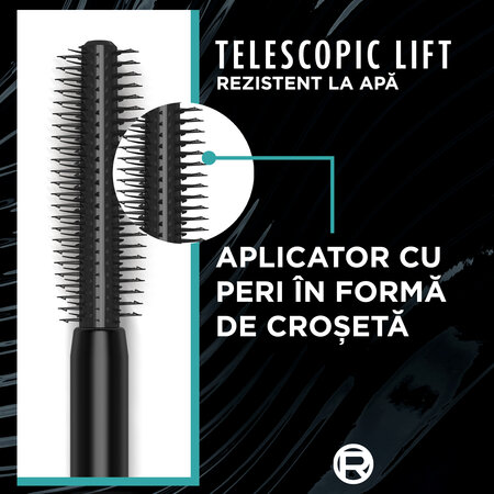 Mascara Telescopic Lift Waterproof, 9.9 ml, Loreal Paris 631024