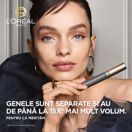 Mascara Voluminous Carbon Black, 8.3 ml, Loreal Paris 631030