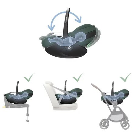 Scoica auto Pebble 360 Pro2, 40 - 87 cm, Essential Black, Maxi Cosi 631185