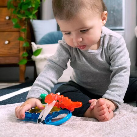 Jucarie pentru dentitie Sea of Sensory, 1 bucata, + 3 luni, Baby Einstein 631313