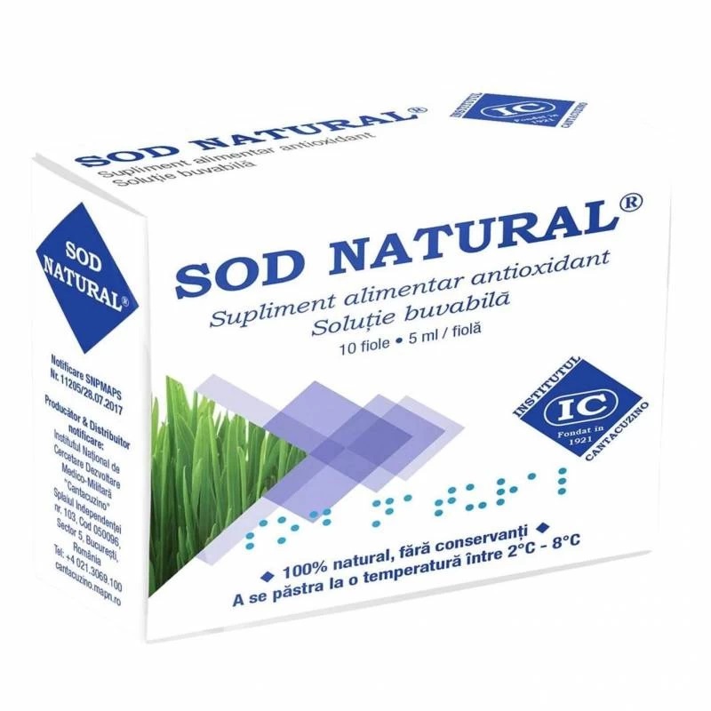 Sod natural solutie buvabila, 10 fiole x 5 ml, Institutul Cantacuzino