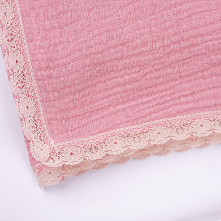 Set trusou muselina, 8 piese, +0 luni, Roz/Alb, Twindeco 631361