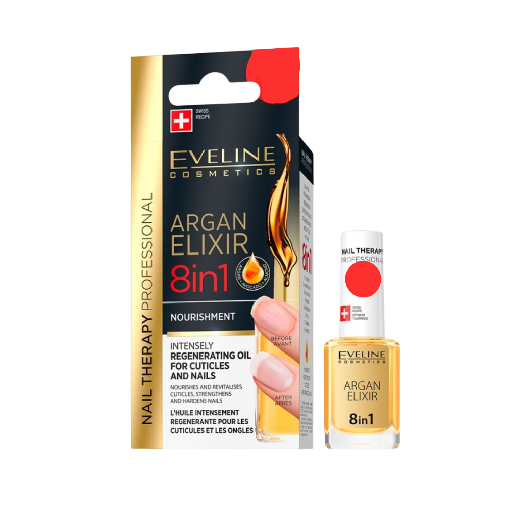 Tratament pentru unghii si cuticule Argan Elixir Nail Therapy, 12 ml, Eveline Cosmetics