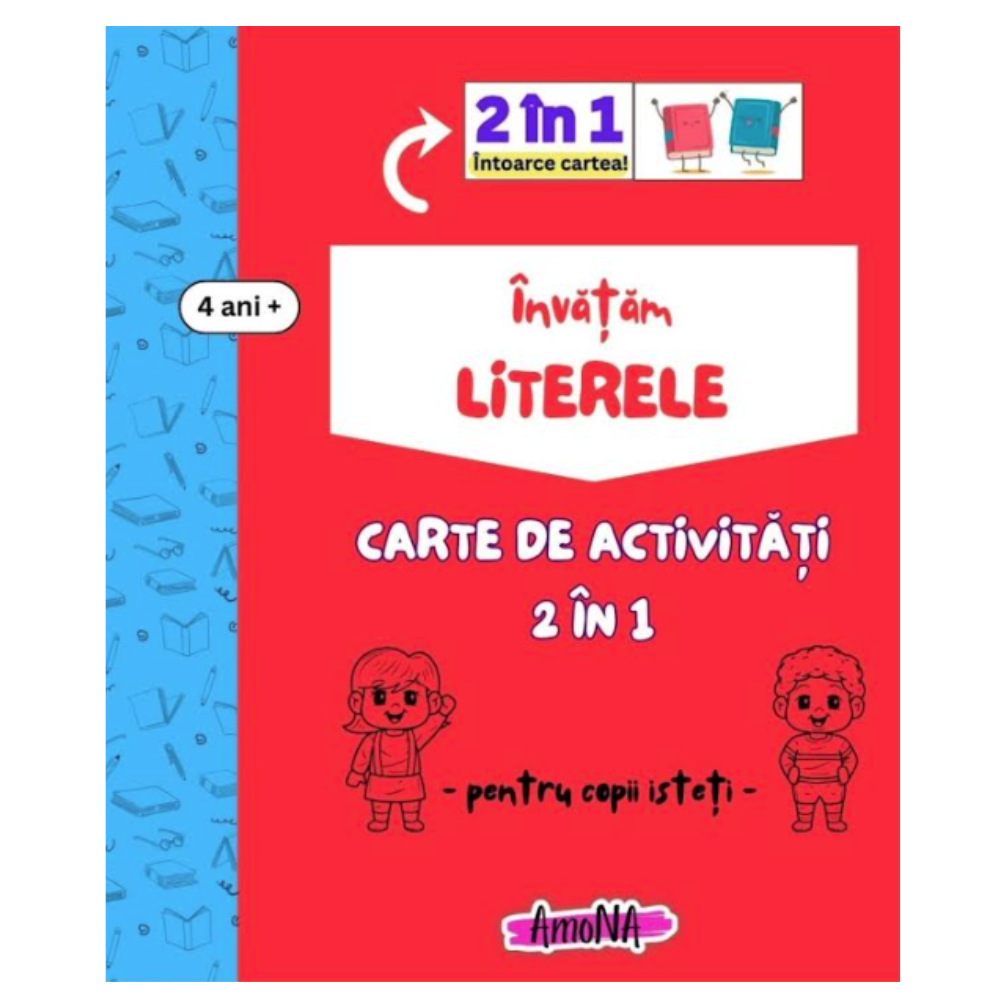 Carte de activitati 2in1 Invatam Literele, +4 ani, Amona