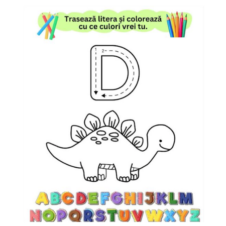 Carte de activitati 2in1 Invatam Literele, +4 ani, Amona 631443