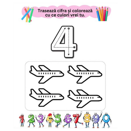 Carte de activitati 2in1 Invatam Cifrele, +4 ani, Amona 631452