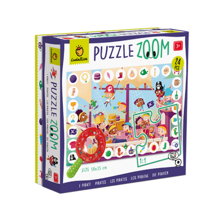 Puzzle Zoom pentru copii Piratii, 3 ani+, Ludattica