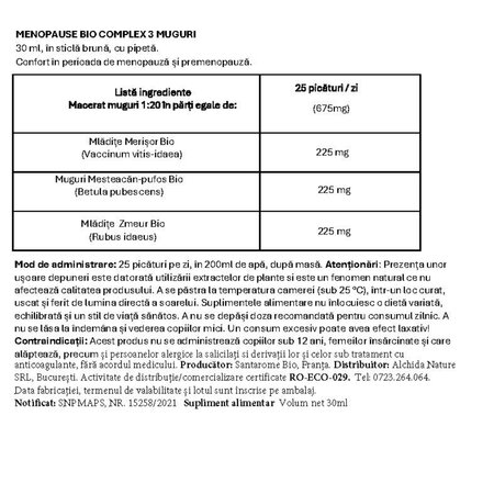 Menopauza Bio, 30 ml, Santarome 631662