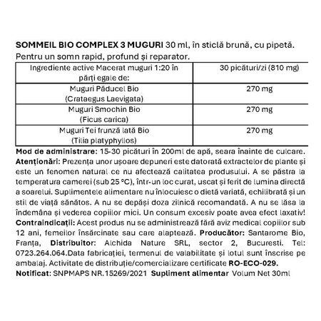 Sommeil Bio, 30 ml, Santarome 631676