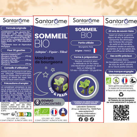 Sommeil Bio, 30 ml, Santarome 806675