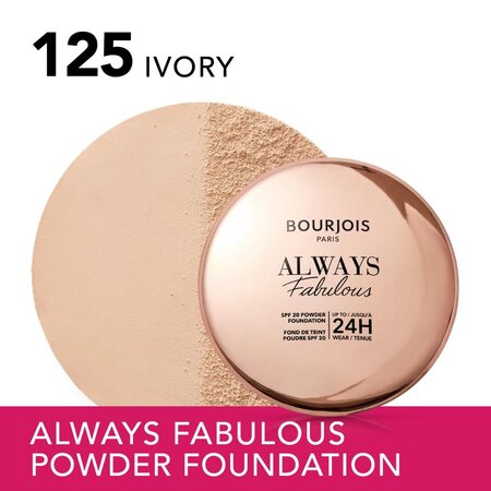 Fond de ten compact Always Fabulous, Ivory 125, 7 g, Bourjois 631889