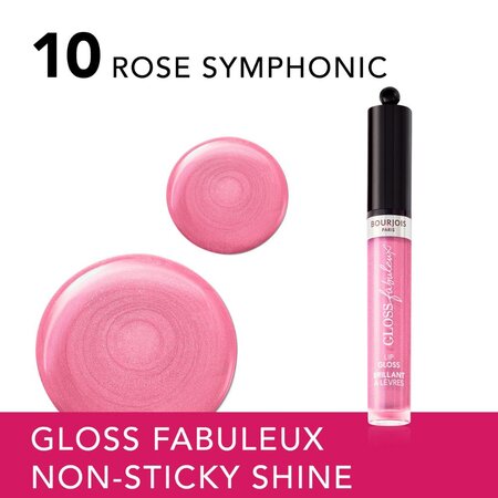 Luciu de buze Fabuleux Gloss, 10 Rose Symphonic, 3.5 ml, Bourjois 631924