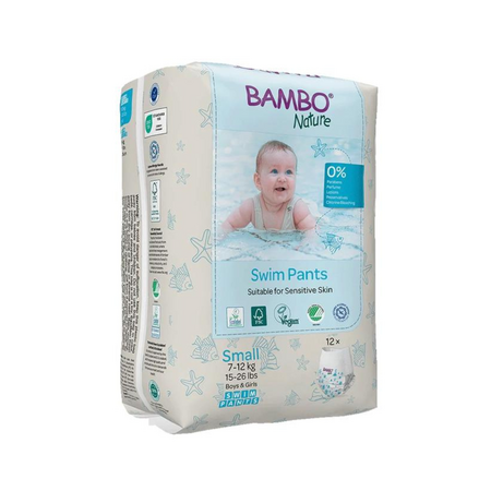 Scutec chilotel pentru baie, Marime S, 7-12 kg, 12 bucati, Bambo Nature