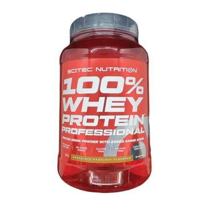 100% Whey Protein Professional cu aroma Chocolate Hazelnut, 920 g, Scitec Nutrition