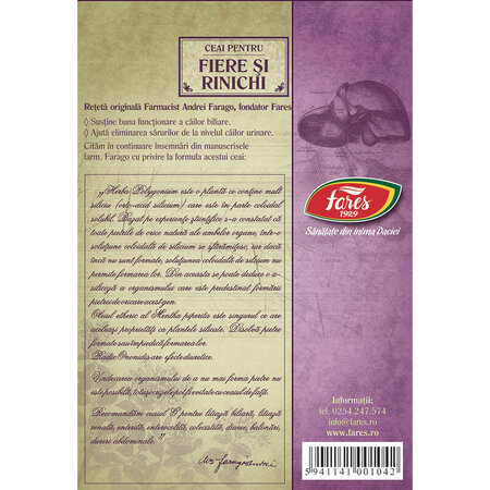 Ceai G pentru fiere si rinichi, 50 g, Fares 718397