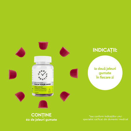 Calm Your Mind, Capsuni, 60 jeleuri, Good Routine 777603