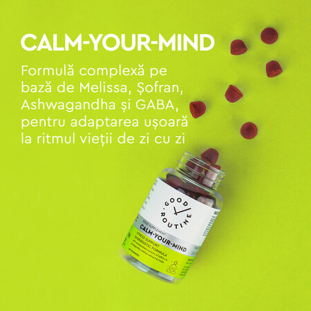 Calm Your Mind, Capsuni, 60 jeleuri, Good Routine 777599