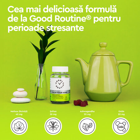 Calm Your Mind, Capsuni, 60 jeleuri, Good Routine 777600