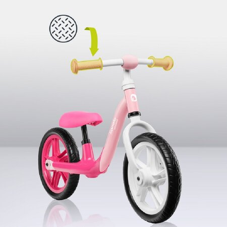 Bicicleta fara pedale Alex cu roti din spuma EVA, 3+ ani, BubbleGum, Lionelo 632658