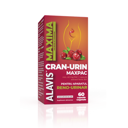 Cran-Urin Maxpac, 60 capsule vegetale, Alavis Maxima