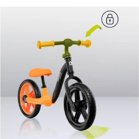 Bicicleta fara pedale Alex cu roti din spuma EVA, 3+ ani, Orange, Lionelo 632673