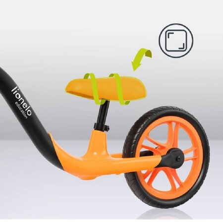 Bicicleta fara pedale Alex cu roti din spuma EVA, 3+ ani, Orange, Lionelo 632672