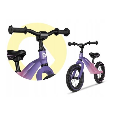 Bicicleta fara pedale Bart Air cu roti gonflabile, 2+ ani, Pink Violet, Lionelo 632699