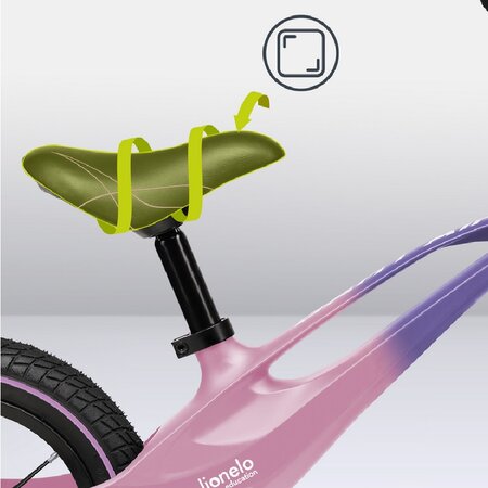 Bicicleta fara pedale Bart Air cu roti gonflabile, 2+ ani, Pink Violet, Lionelo 632695