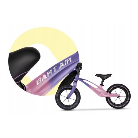 Bicicleta fara pedale Bart Air cu roti gonflabile, 2+ ani, Pink Violet, Lionelo 632700